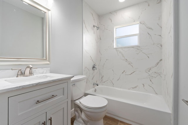 5609 Sunset Blvd, Fort Pierce, FL 34982 - full bathroom with vanity, toilet, and shower / bathtub combination