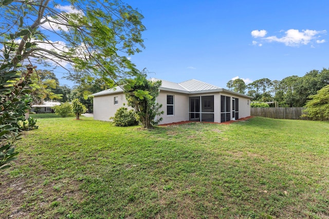 5609 Sunset Blvd, Fort Pierce, FL 34982 - view of yard with a sunroom