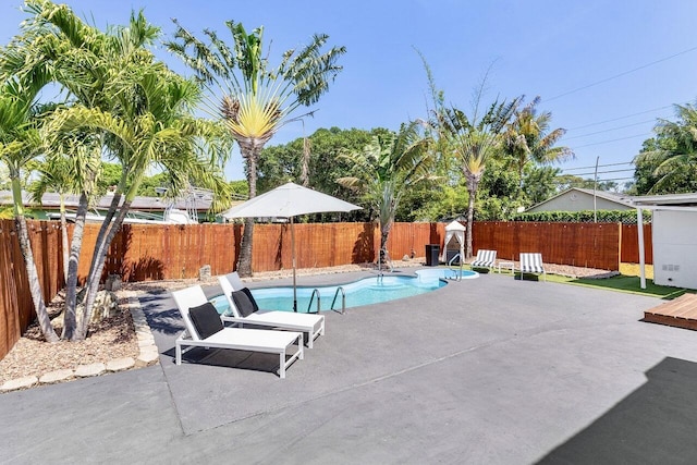 722 Valley Forge Rd, West Palm Beach, FL 33405 - view of pool with a patio area and a fenced backyard