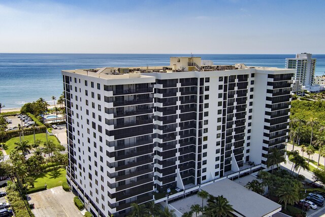 3400 S Ocean Blvd Unit 4H, Highland Beach, FL 33487 - aerial view of apartment complex and a nearby body of water