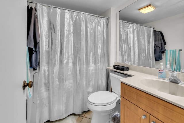 2883 SW 22nd Cir E Unit 51A, Delray Beach, FL 33445 - bathroom with tile patterned flooring, toilet, and vanity