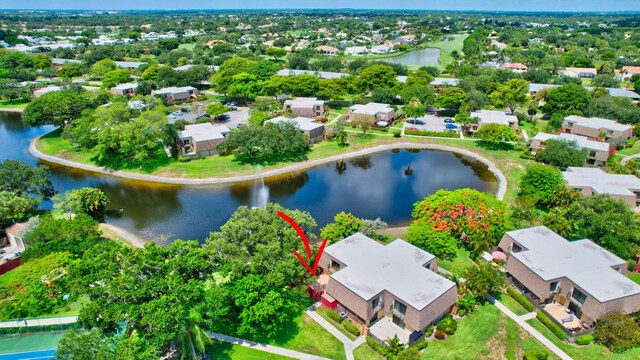2883 SW 22nd Cir E Unit 51A, Delray Beach, FL 33445 - aerial view of residential area featuring a nearby body of water