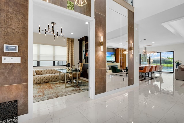 17112 Aquavera Way, Boca Raton, FL 33496 - building lobby featuring recessed lighting and a high ceiling