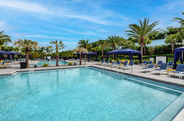 17112 Aquavera Way, Boca Raton, FL 33496 - community pool featuring a gazebo and a patio area