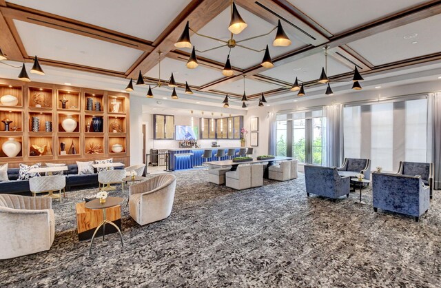 17112 Aquavera Way, Boca Raton, FL 33496 - living area with coffered ceiling