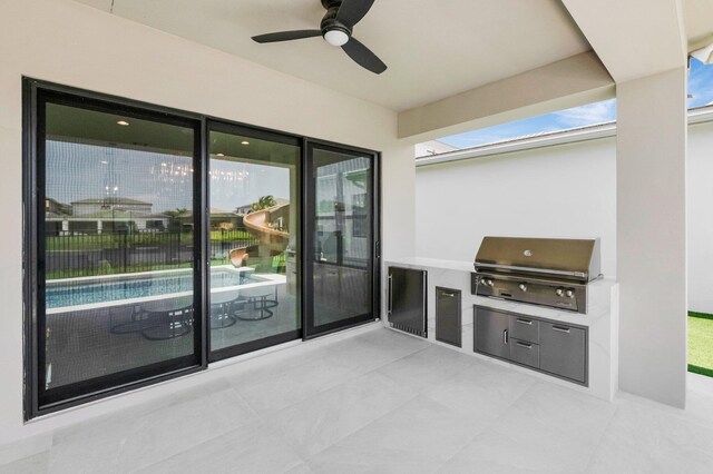 17112 Aquavera Way, Boca Raton, FL 33496 - view of patio / terrace featuring a ceiling fan