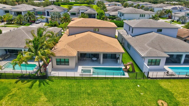 17112 Aquavera Way, Boca Raton, FL 33496 - aerial perspective of suburban area featuring a pool