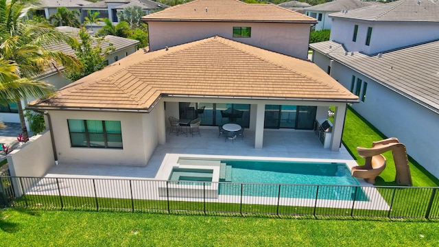 17112 Aquavera Way, Boca Raton, FL 33496 - back of house featuring stucco siding, a patio, and a tile roof
