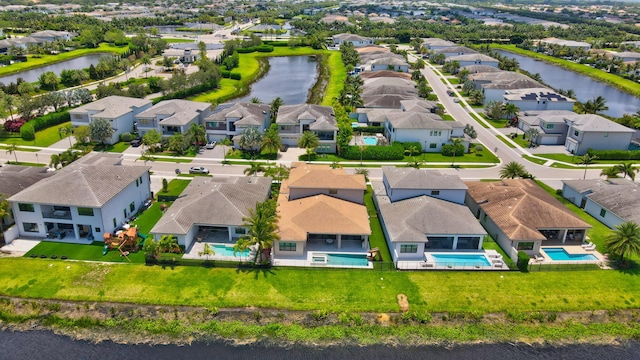 17112 Aquavera Way, Boca Raton, FL 33496 - aerial perspective of suburban area with a pool area and a nearby body of water