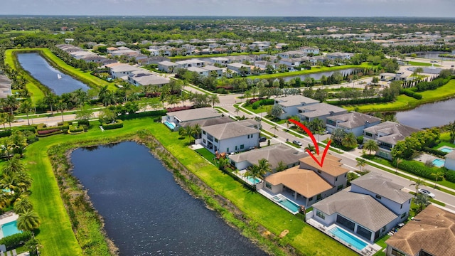17112 Aquavera Way, Boca Raton, FL 33496 - aerial perspective of suburban area featuring a nearby body of water
