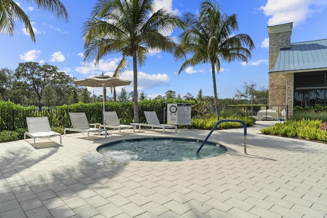 6166 Brandon St, Palm Beach Gardens, FL 33418 - view of pool with a patio