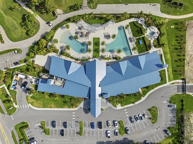 6166 Brandon St, Palm Beach Gardens, FL 33418 - aerial view of property and surrounding area with a pool area