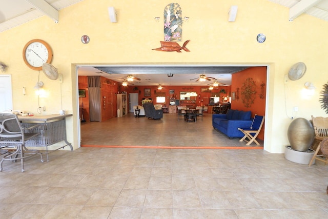 4811 Seagrape Dr, Fort Pierce, FL 34982 - garage featuring ceiling fan