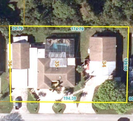4811 Seagrape Dr, Fort Pierce, FL 34982 - map / location with property boundaries highlighted