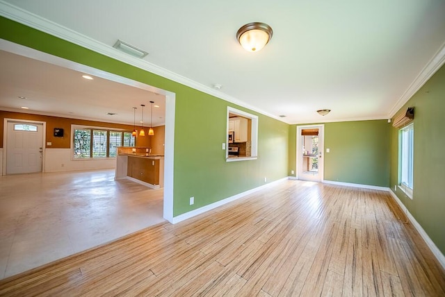 1950 N Conference Dr, Boca Raton, FL 33486 - unfurnished room with light wood-type flooring, crown molding, and baseboards