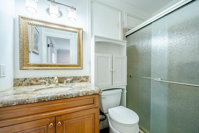 1950 N Conference Dr, Boca Raton, FL 33486 - bathroom featuring a shower stall, vanity, and toilet