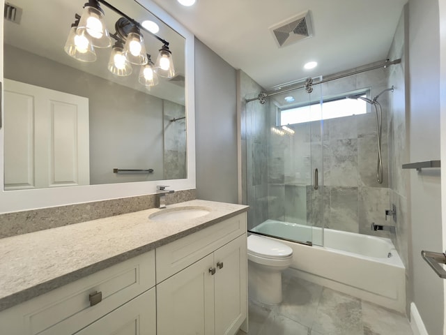 6503 Geminata Oak Ct, Palm Beach Gardens, FL 33410 - full bath featuring toilet, vanity, and combined bath / shower with glass door