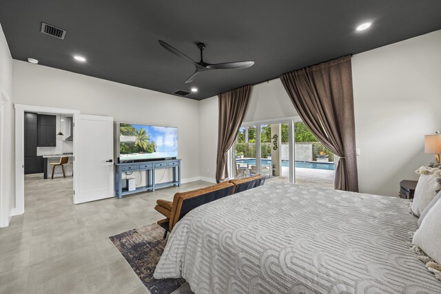 7802 Martin Ave, West Palm Beach, FL 33405 - kitchen featuring stainless steel appliances, dark cabinetry, decorative light fixtures, recessed lighting, and open floor plan