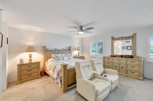 5746 Crystal Shores Dr Unit 206, Boynton Beach, FL 33437 - bedroom with light carpet, ceiling fan, and baseboards
