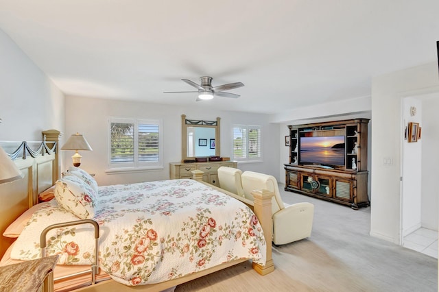 5746 Crystal Shores Dr Unit 206, Boynton Beach, FL 33437 - bedroom with a ceiling fan and wood finished floors