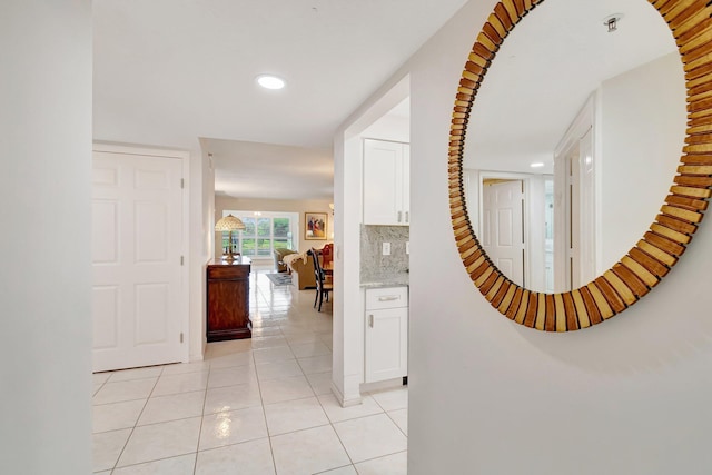 5746 Crystal Shores Dr Unit 206, Boynton Beach, FL 33437 - hallway featuring light tile patterned floors and recessed lighting