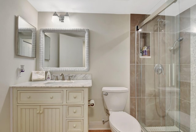700 Scotia Dr Unit 202, Hypoluxo, FL 33462 - full bathroom with toilet, a stall shower, and vanity