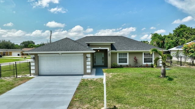 1897 SW Lofgren Ave, Port Saint Lucie, FL 34953 - ranch-style house featuring roof with shingles, stucco siding, a garage, and concrete driveway