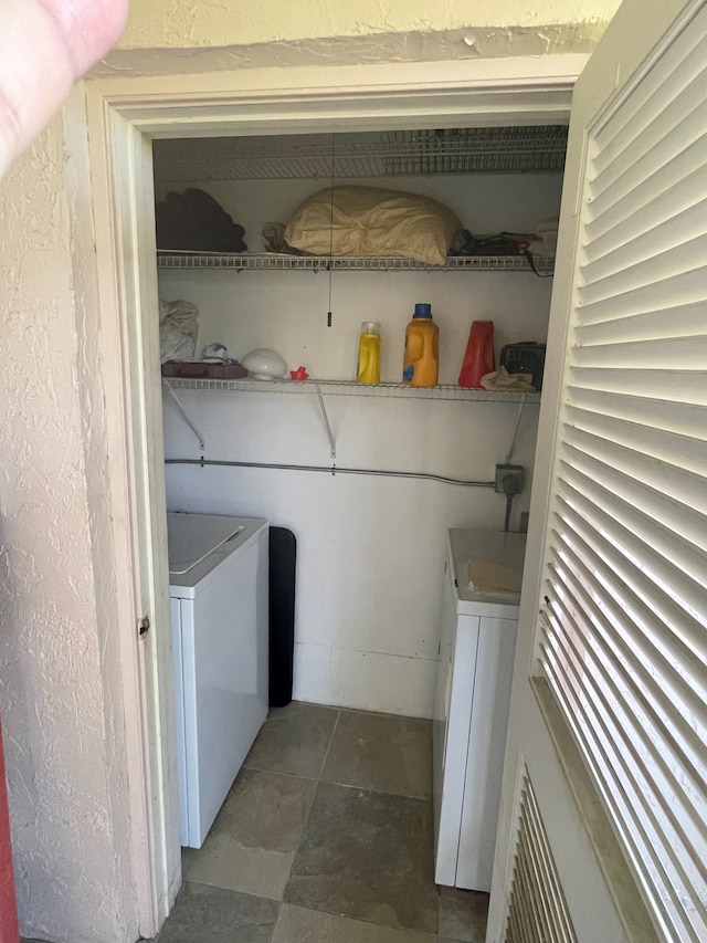 829 Camino Rd Unit 206-C, Delray Beach, FL 33445 - washroom featuring washer and dryer