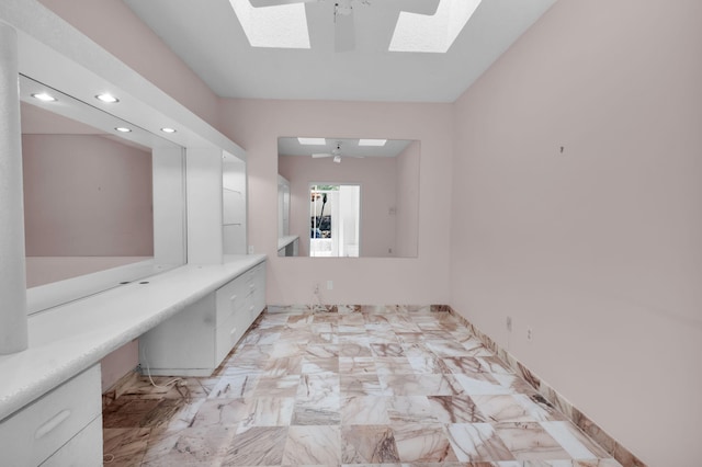 7729 Travlers Tree Dr, Boca Raton, FL 33433 - bathroom with a skylight and recessed lighting
