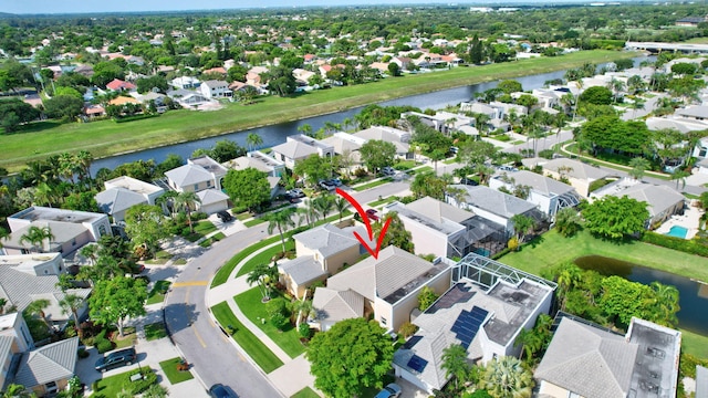 7729 Travlers Tree Dr, Boca Raton, FL 33433 - aerial view of residential area with a large body of water