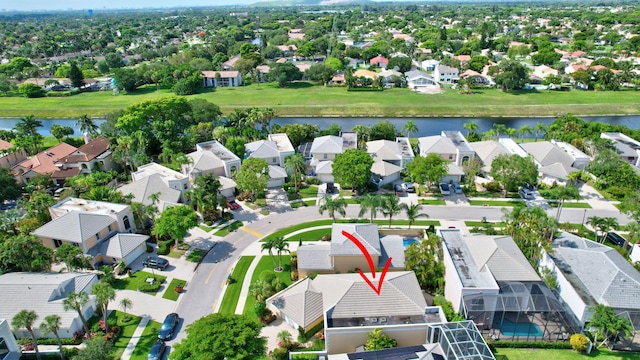 7729 Travlers Tree Dr, Boca Raton, FL 33433 - aerial perspective of suburban area featuring a nearby body of water