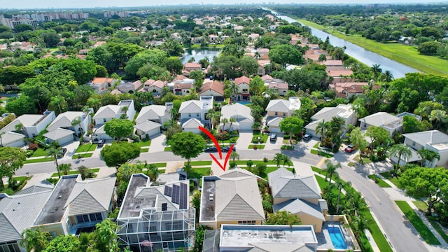 7729 Travlers Tree Dr, Boca Raton, FL 33433 - aerial perspective of suburban area featuring a nearby body of water