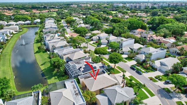 7729 Travlers Tree Dr, Boca Raton, FL 33433 - aerial perspective of suburban area with a large body of water