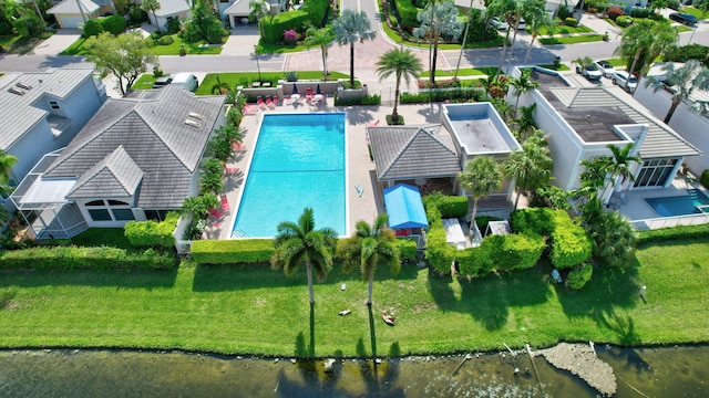 7729 Travlers Tree Dr, Boca Raton, FL 33433 - aerial view of residential area with a pool