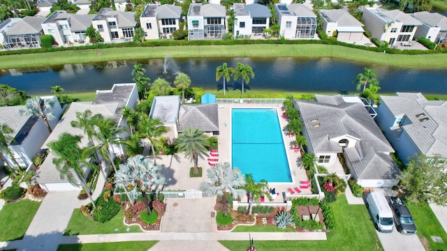 7729 Travlers Tree Dr, Boca Raton, FL 33433 - aerial view of residential area with a pool area and a nearby body of water