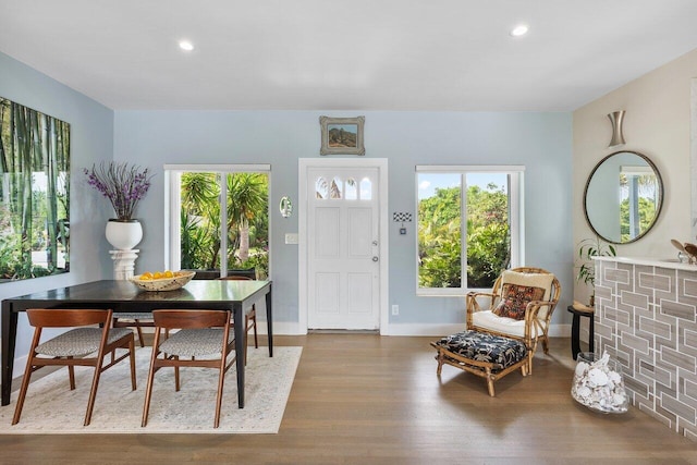 164 Bryn Mawr Dr, Lake Worth Beach, FL 33460 - entrance foyer with wood finished floors and recessed lighting