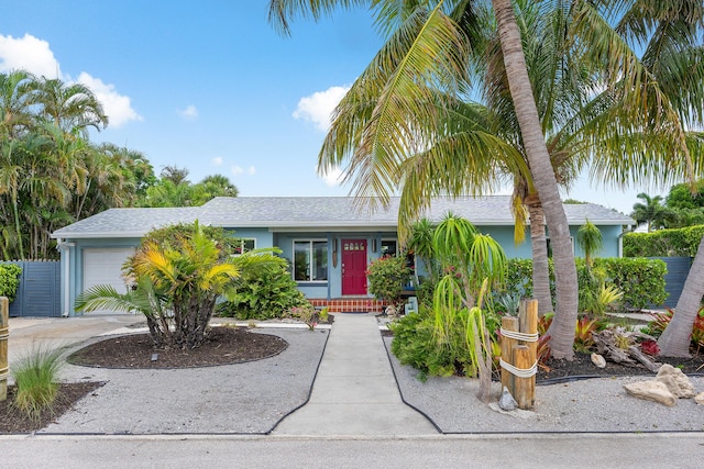164 Bryn Mawr Dr, Lake Worth Beach, FL 33460 - view of front of property featuring an attached garage, driveway, and stucco siding