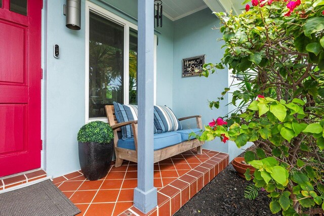 164 Bryn Mawr Dr, Lake Worth Beach, FL 33460 - entrance to property with stucco siding and covered porch
