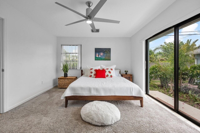 164 Bryn Mawr Dr, Lake Worth Beach, FL 33460 - carpeted bedroom featuring multiple windows and ceiling fan