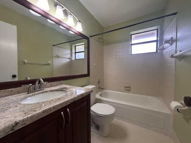 3400 NW 47th Ave Unit 3161, Coconut Creek, FL 33063 - full bathroom featuring shower / bath combination, vanity, tile patterned flooring, and plenty of natural light
