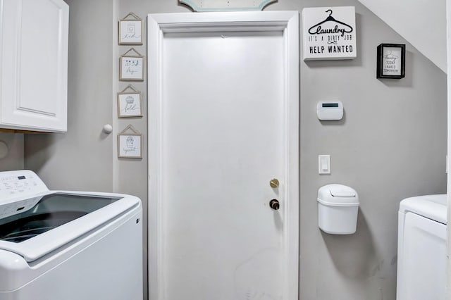 22360 Overture Cir, Boca Raton, FL 33428 - laundry room featuring cabinet space and washer and dryer