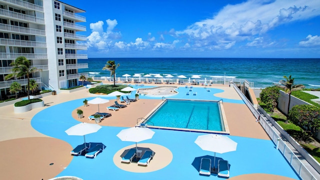 3546 S Ocean Blvd Unit 203, South Palm Beach, FL 33480 - view of pool with a water view