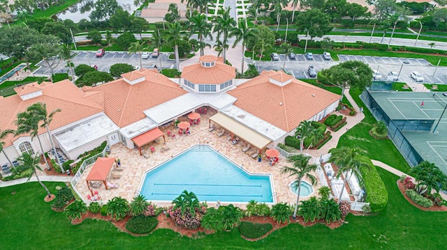 7886 Laina Ln Unit 2, Boynton Beach, FL 33437 - drone / aerial view of a pool