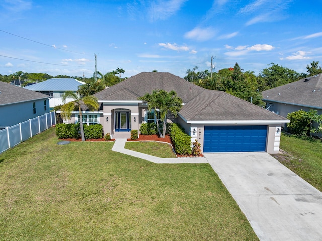 4672 SW Wade Dr, Port Saint Lucie, FL 34953 - ranch-style house with stucco siding, a garage, and concrete driveway