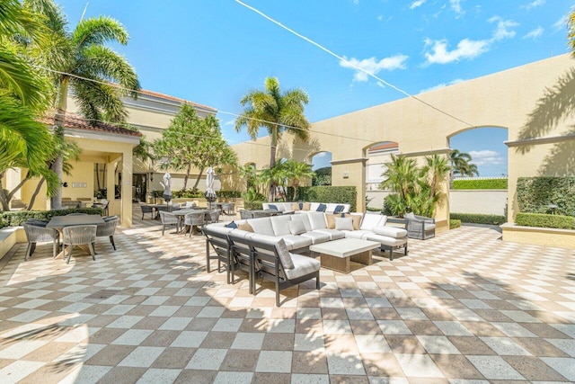 701 S Olive Ave Unit 923, West Palm Beach, FL 33401 - view of patio featuring an outdoor hangout area and outdoor dining area
