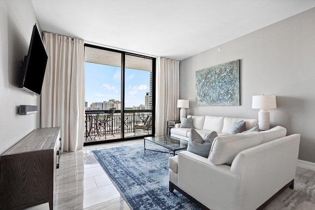 701 S Olive Ave Unit 923, West Palm Beach, FL 33401 - living area featuring floor to ceiling windows