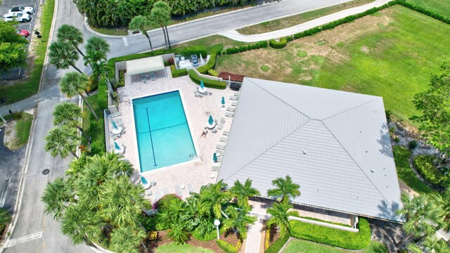 12 Westgate Ln Unit C, Boynton Beach, FL 33436 - aerial view of a pool area