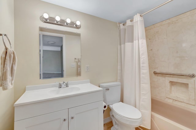 51 Stratford D, West Palm Beach, FL 33417 - full bath with vanity, toilet, and shower / bath combination with curtain