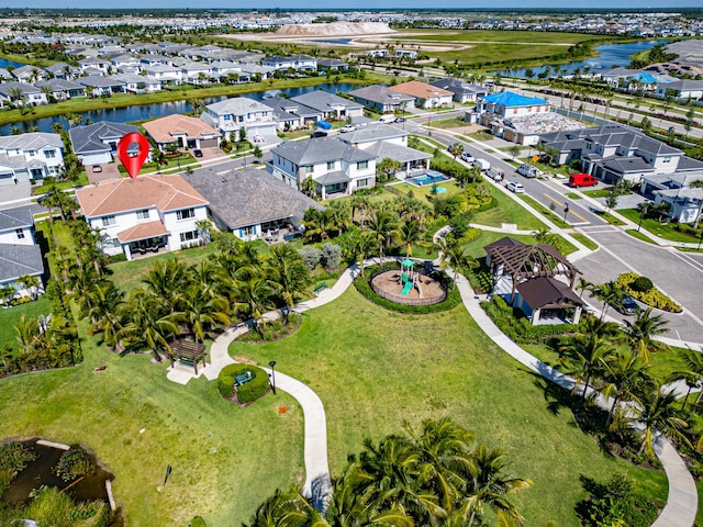 12277 Waterstone Cir, Palm Beach Gardens, FL 33412 - aerial perspective of suburban area with a large body of water