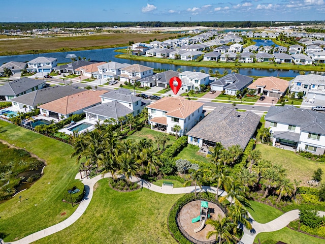 12277 Waterstone Cir, Palm Beach Gardens, FL 33412 - aerial view of residential area with a large body of water
